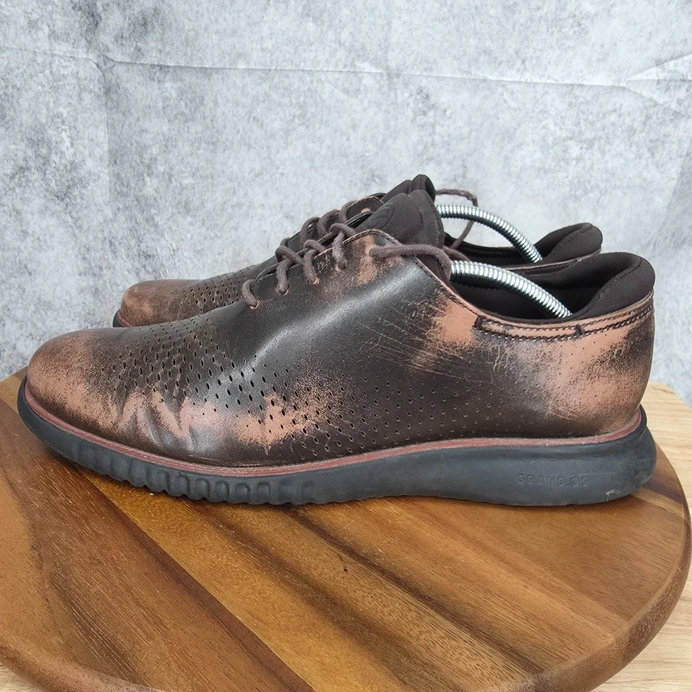Cole Haan Zerogrand Oxford Shoes‎ Mens 11.5 M Brown Laser Wingtip Derby C37086